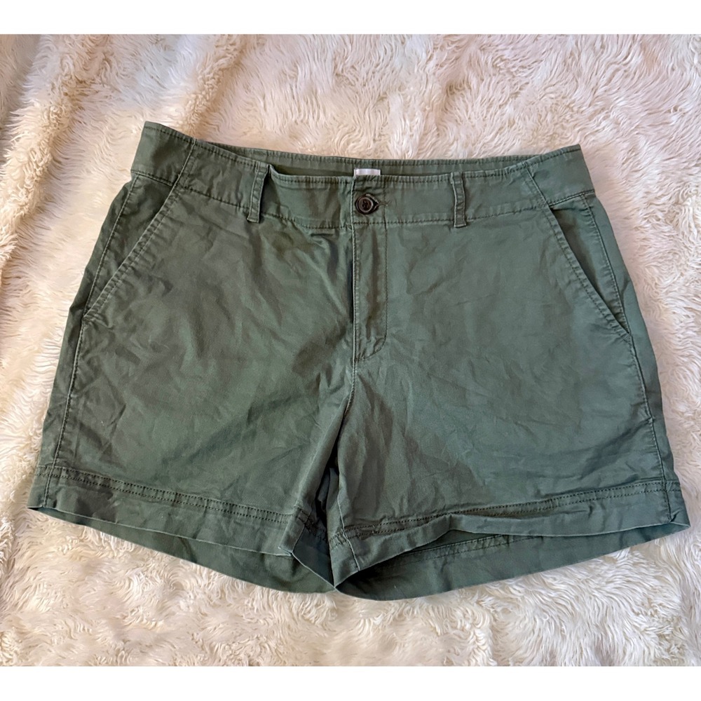 GAP Chino Shorts 12 Green 5" Inseam Mid Rise Twill Utility‎ Earthy Preppy